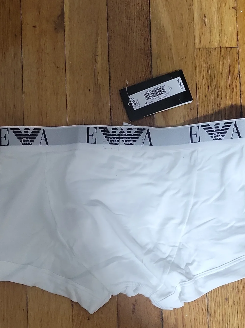 Emporio Armani White Logo Waistband Boxer Briefs